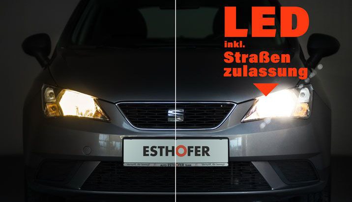 Auto Esthofer Team  H4/H7 LED Scheinwerferlampen mit Straßenzulassung